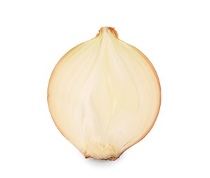 Photo of Half of fresh onion isolated on white