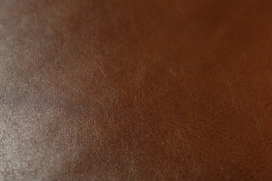 Brown natural leather as background, above view