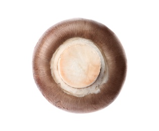 Fresh champignon mushroom isolated on white. Healthy food