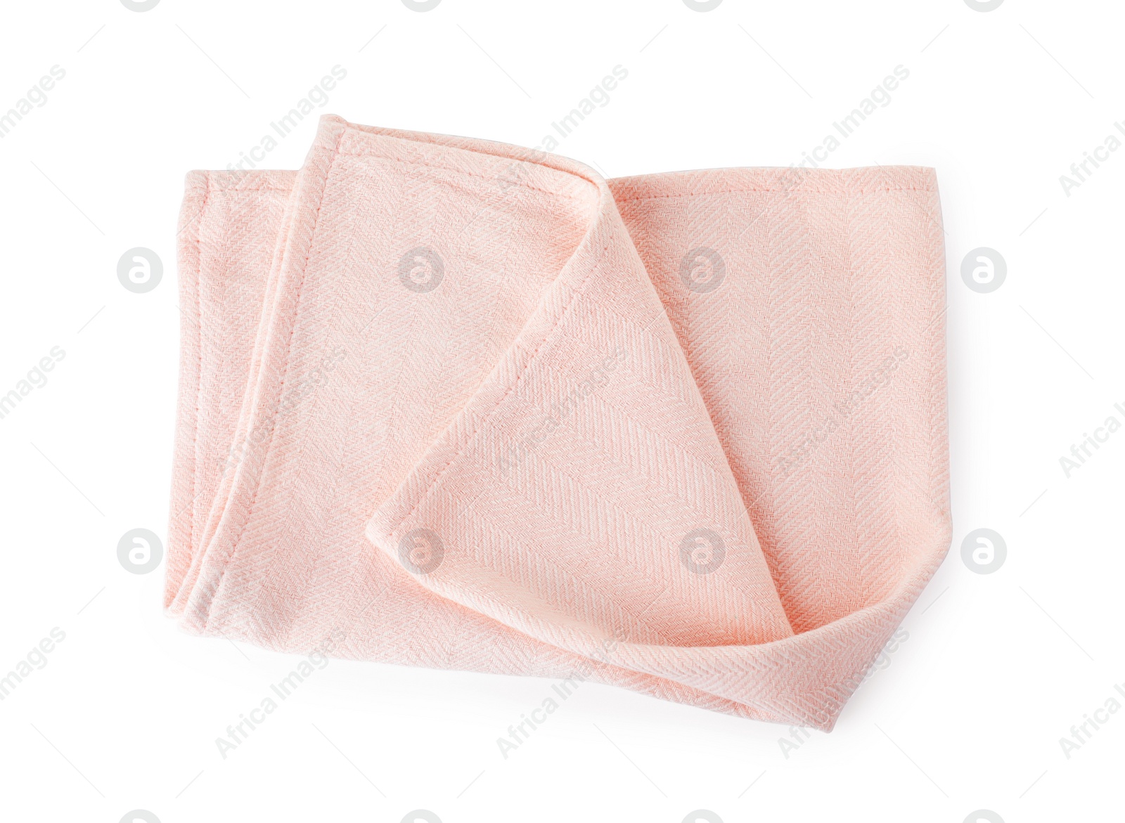 Photo of Fabric napkin for table setting on white background