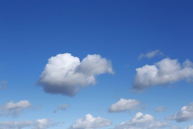 Photo of Picturesque blue sky with white clouds on sunny day