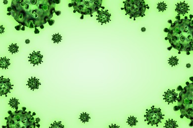 Illustration of  dangerous virus. Global pandemic outbreak
