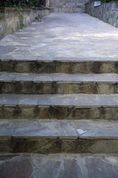 Photo of View of stone stairs outdoors on autumn day