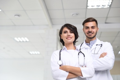 Photo of Portrait of doctors in coats at workplace