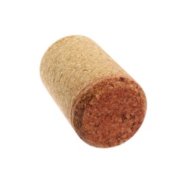 Photo of One wine bottle cork isolated on white