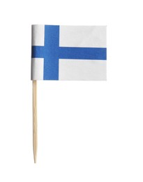 Small paper flag of Finland isolated on white