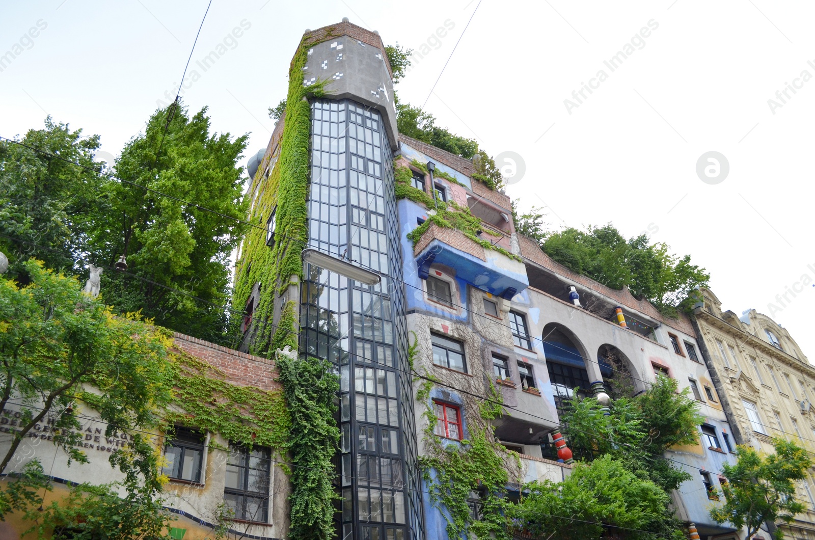 Photo of VIENNA, AUSTRIA - JUNE 18, 2018: Beautiful building with roof garden