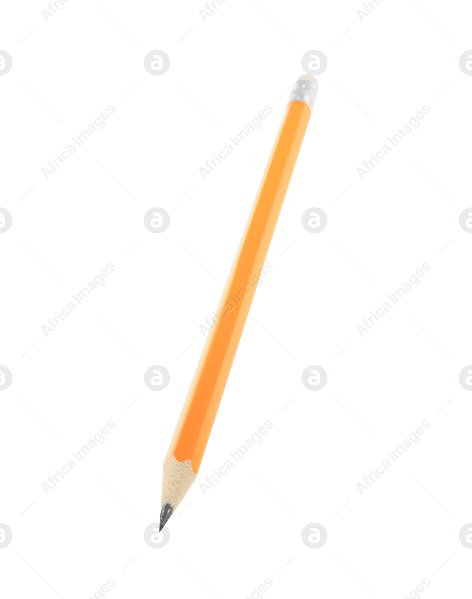 Photo of Sharp graphite pencil isolated on white. School stationery