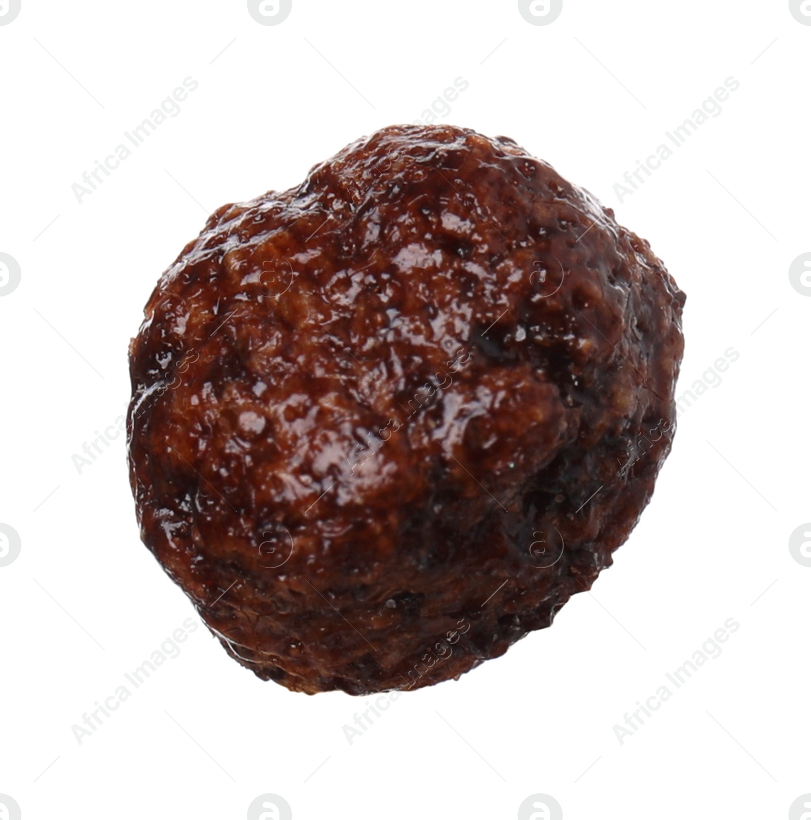 Photo of Tasty chocolate cereal ball isolated on white