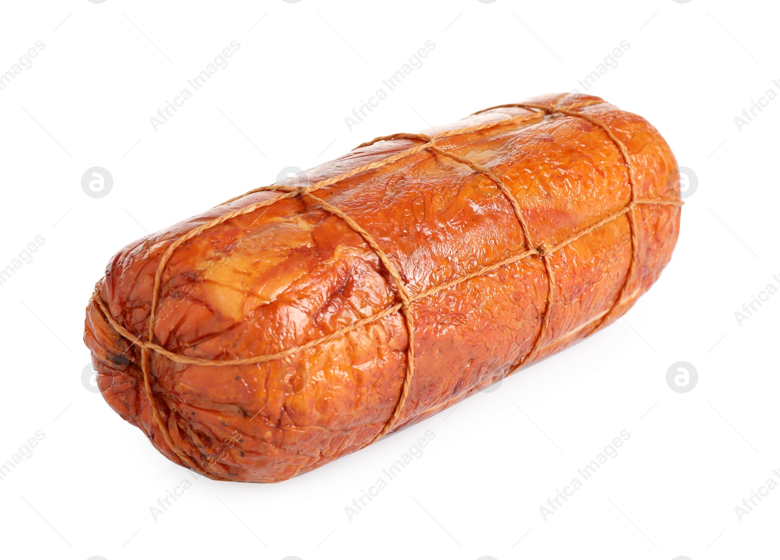 Photo of Tasty ham isolated on white. Fresh delicacy