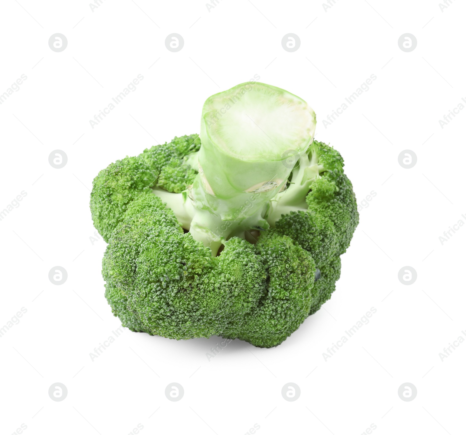 Photo of Fresh raw green broccoli isolated on white