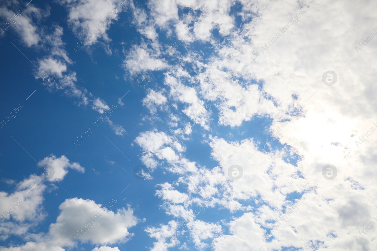 Photo of Picturesque view of beautiful blue sky with fluffy clouds