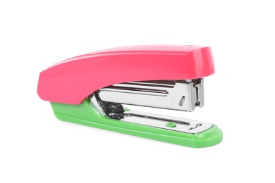 One new bright stapler isolated on white