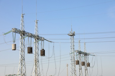 Photo of Modern electrical substation outdoors on sunny day