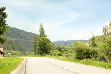 Photo of Picturesque landscape with road in mountains