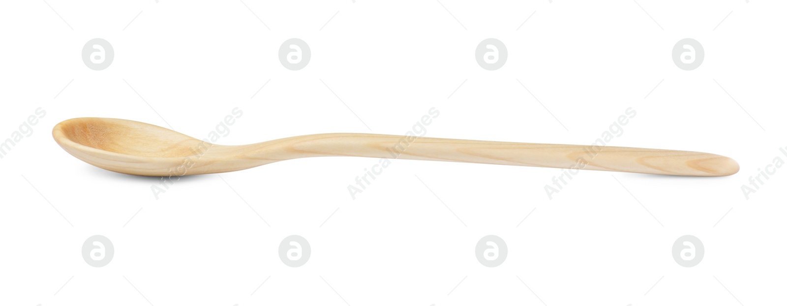 Photo of Wooden spoon isolated on white. Cooking utensil