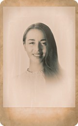 Image of Old picture of beautiful young woman. Portrait for family tree
