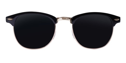 Photo of New stylish sunglasses isolated on white. Sun protection