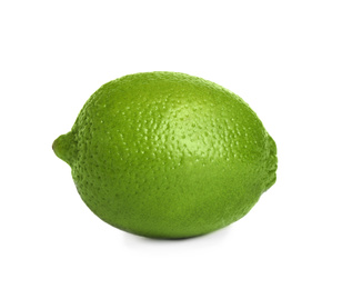 Photo of Fresh green ripe lime isolated on white