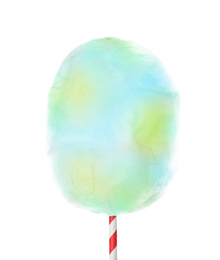 Image of Multicolor sweet cotton candy on white background