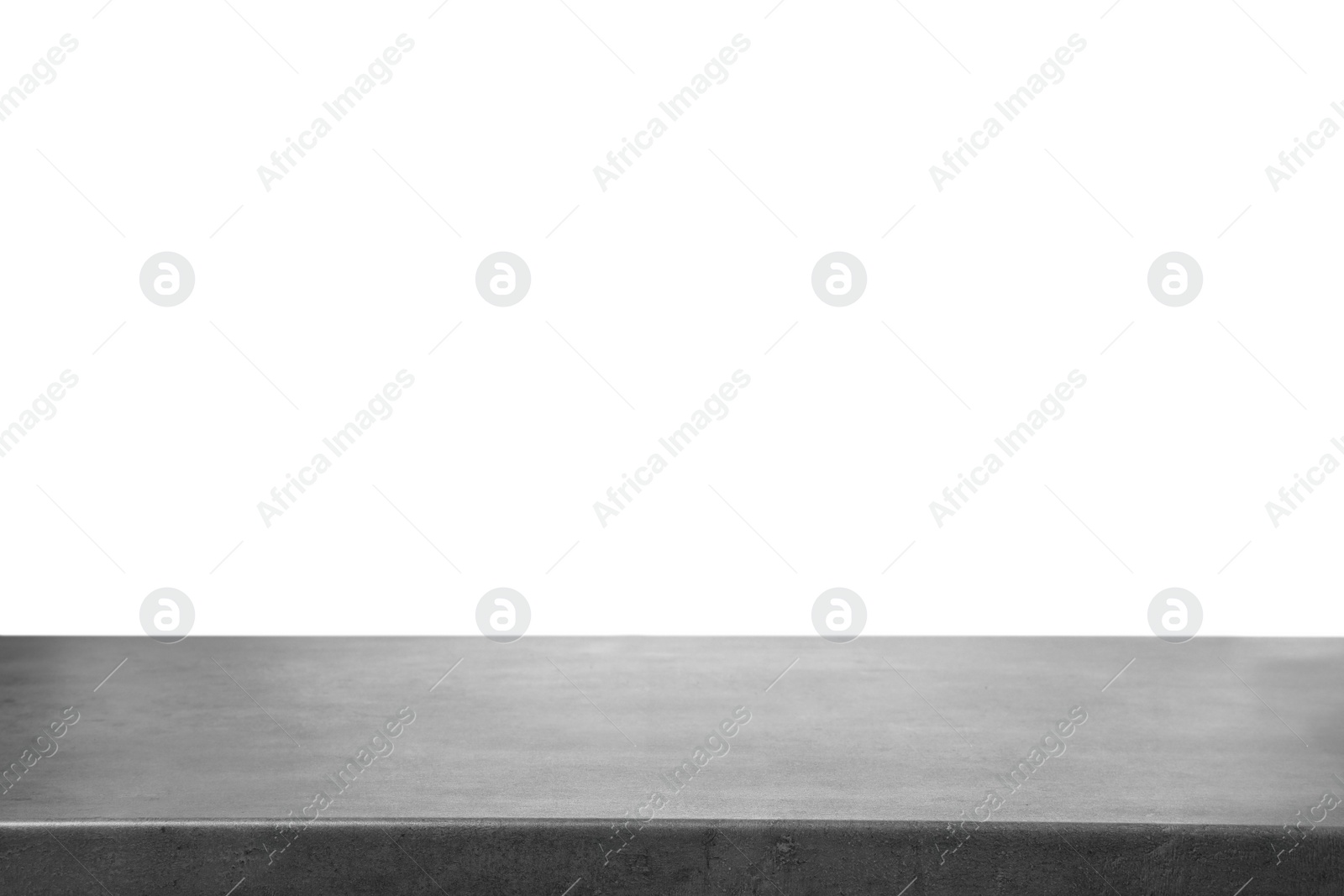 Photo of Empty stone surface against white background. Mockup for design