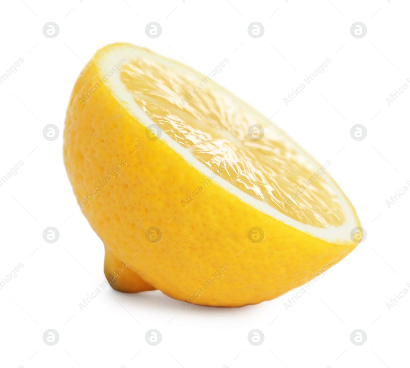 Photo of Half of fresh lemon isolated on white