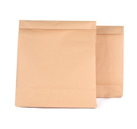 Paper bags isolated on white. Mockup for design