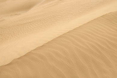 Photo of Beautiful view of sandy surface in desert terrain