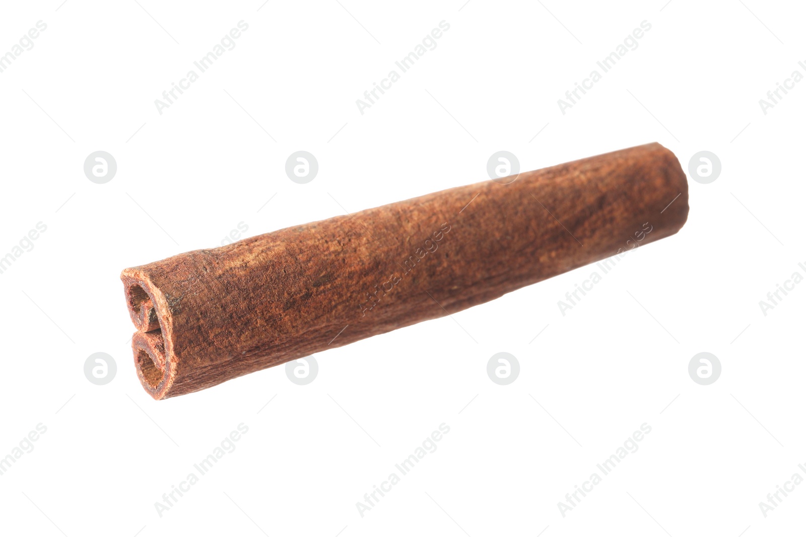 Photo of One aromatic cinnamon stick isolated on white