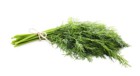 Bunch of fresh green dill isolated on white