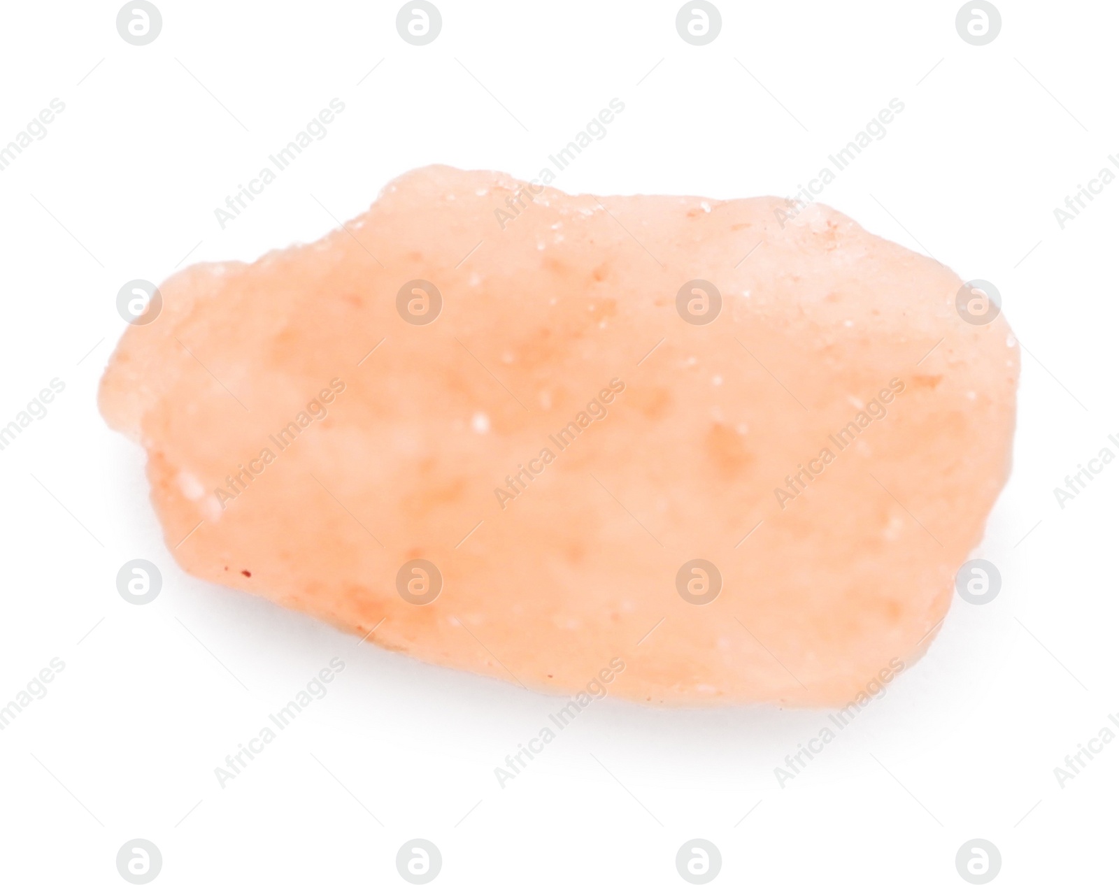 Photo of Crystal of pink himalayan salt isolated on white