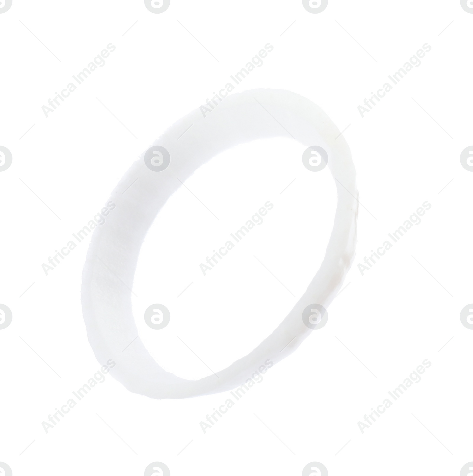 Photo of Fresh raw onion ring on white background