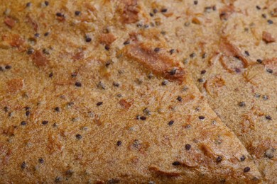 Photo of Delicious fruit leather as background, closeup view