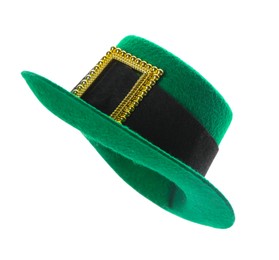 Green leprechaun hat isolated on white. Saint Patrick's Day accessory