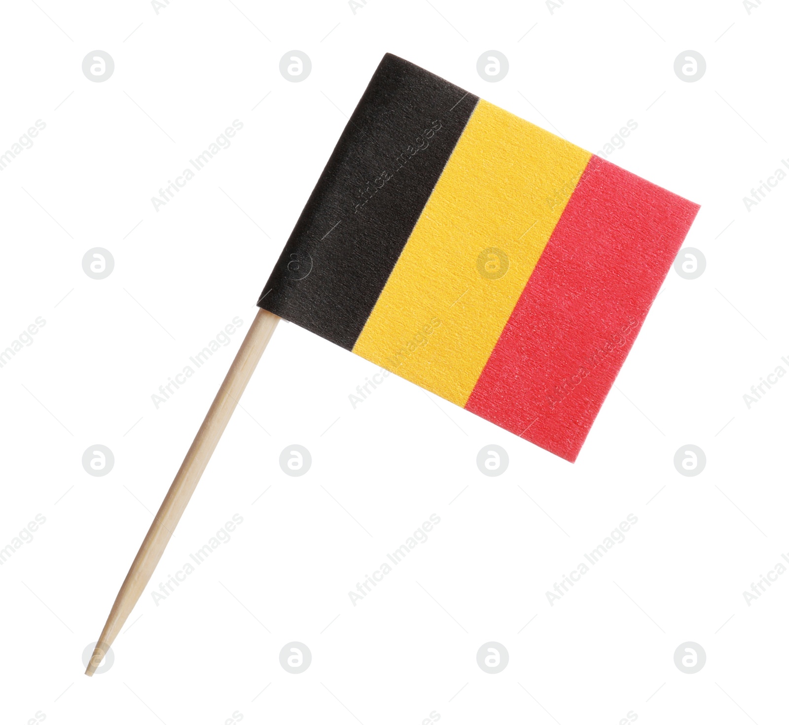 Photo of Small paper flag of Belgium isolated on white