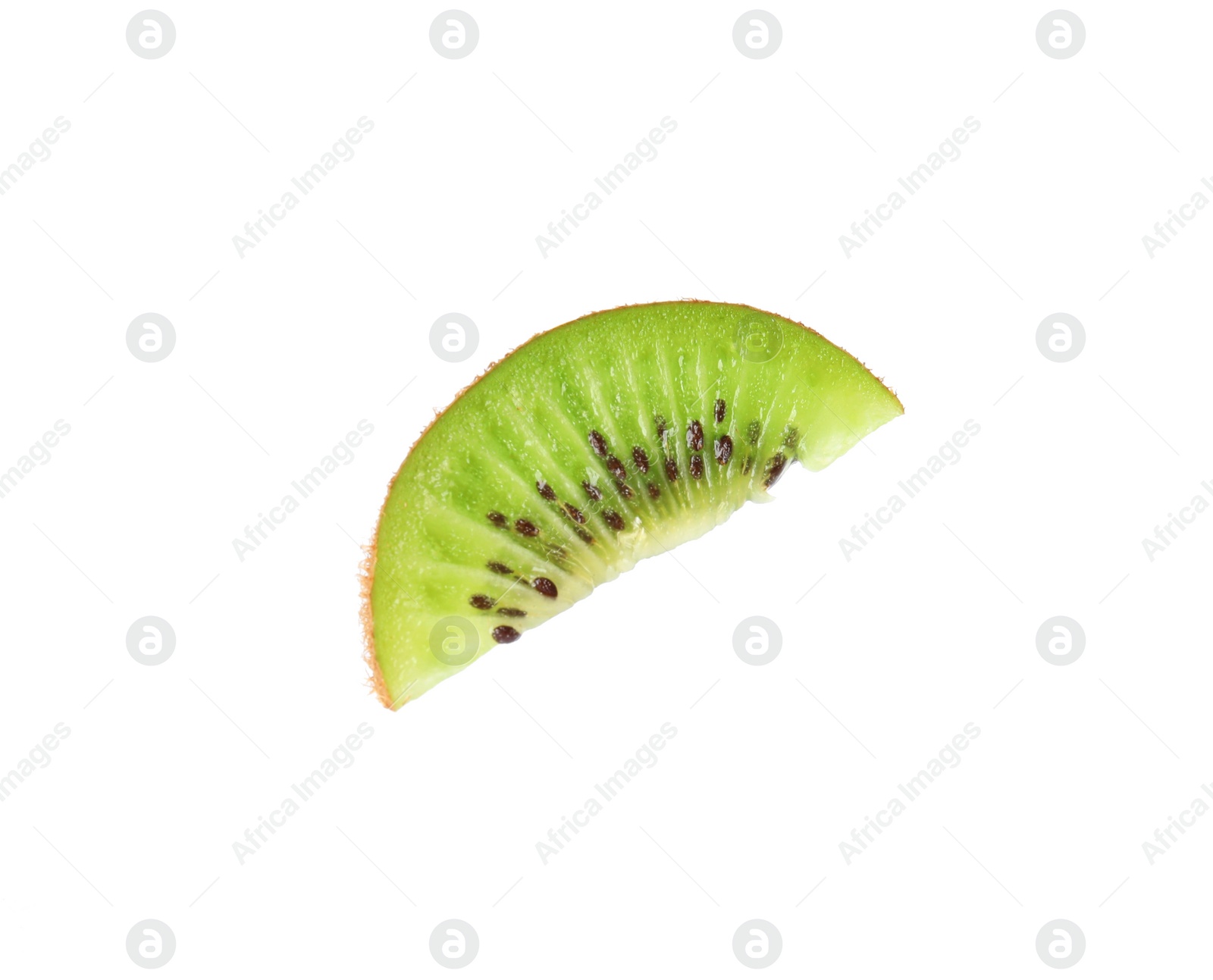 Photo of Slice of fresh ripe kiwi isolated on white