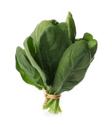 Bunch of fresh spinach isolated on white