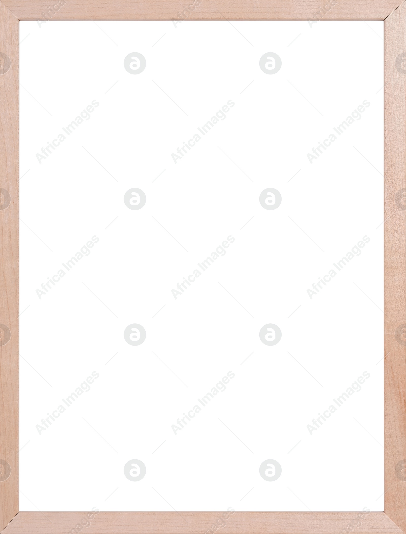 Image of Wooden frame with blank white background. Mockup for design