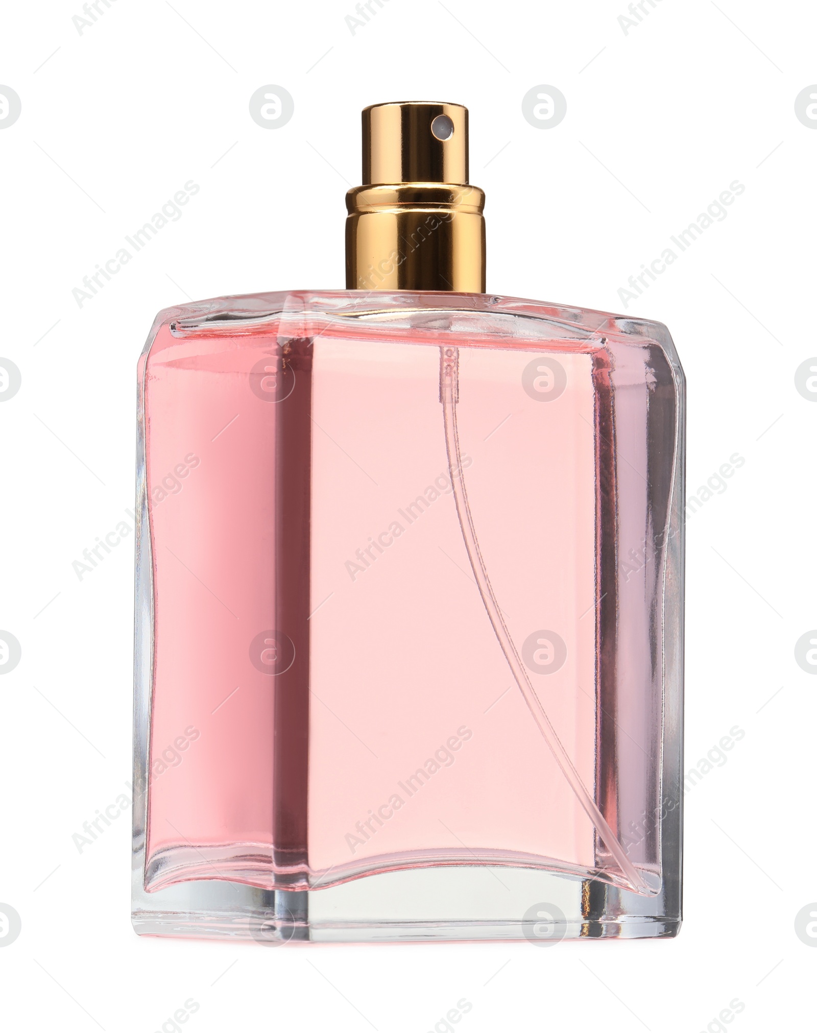 Photo of Luxury perfume in bottle isolated on white