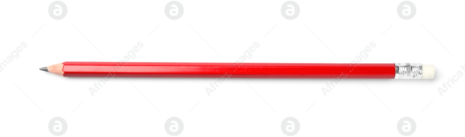 Photo of Pencil on white background. School stationery