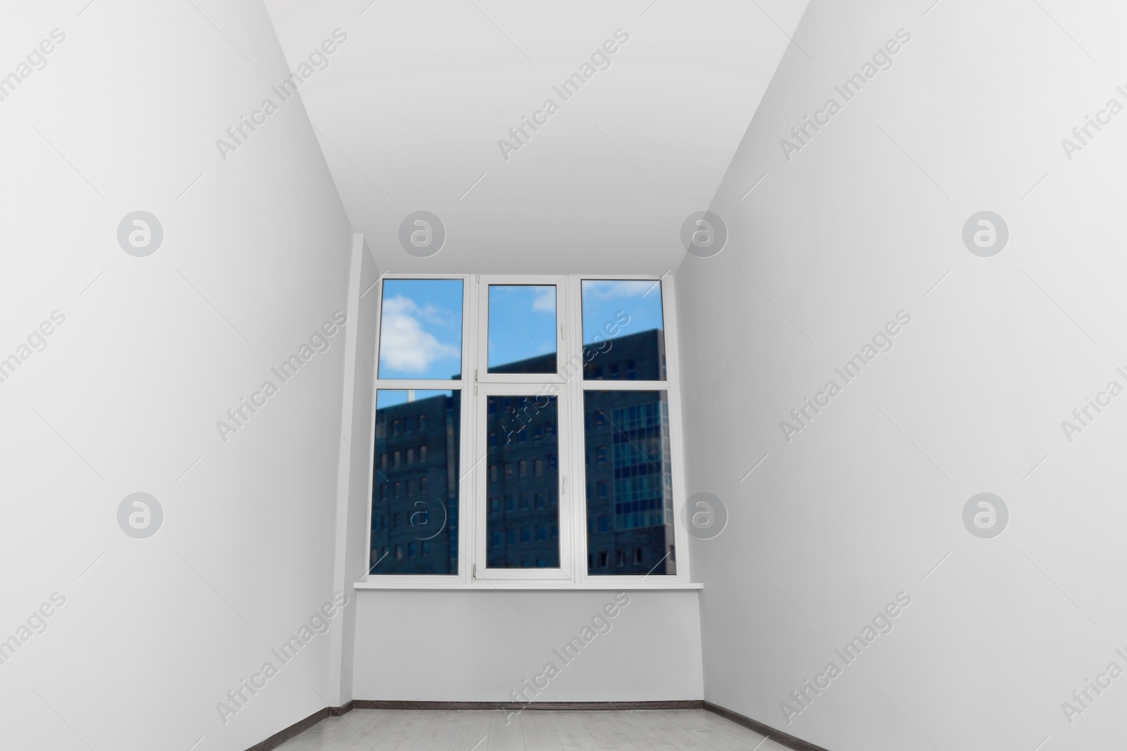 Photo of Empty office room with clean window and door. Interior design