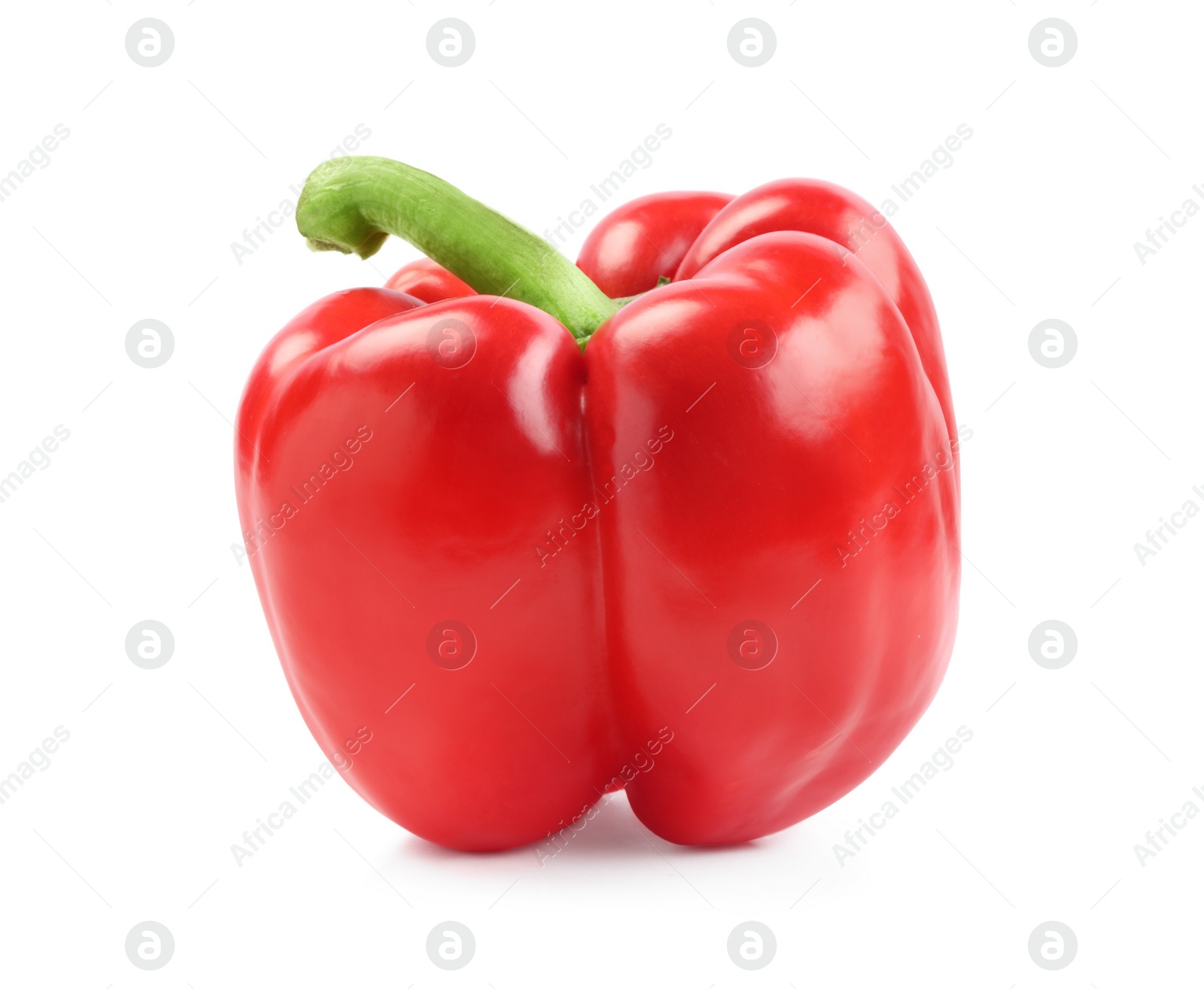 Photo of Ripe red bell pepper isolated on white