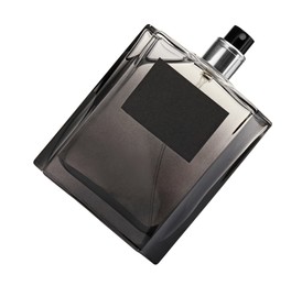 Luxury men's perfume in bottle isolated on white