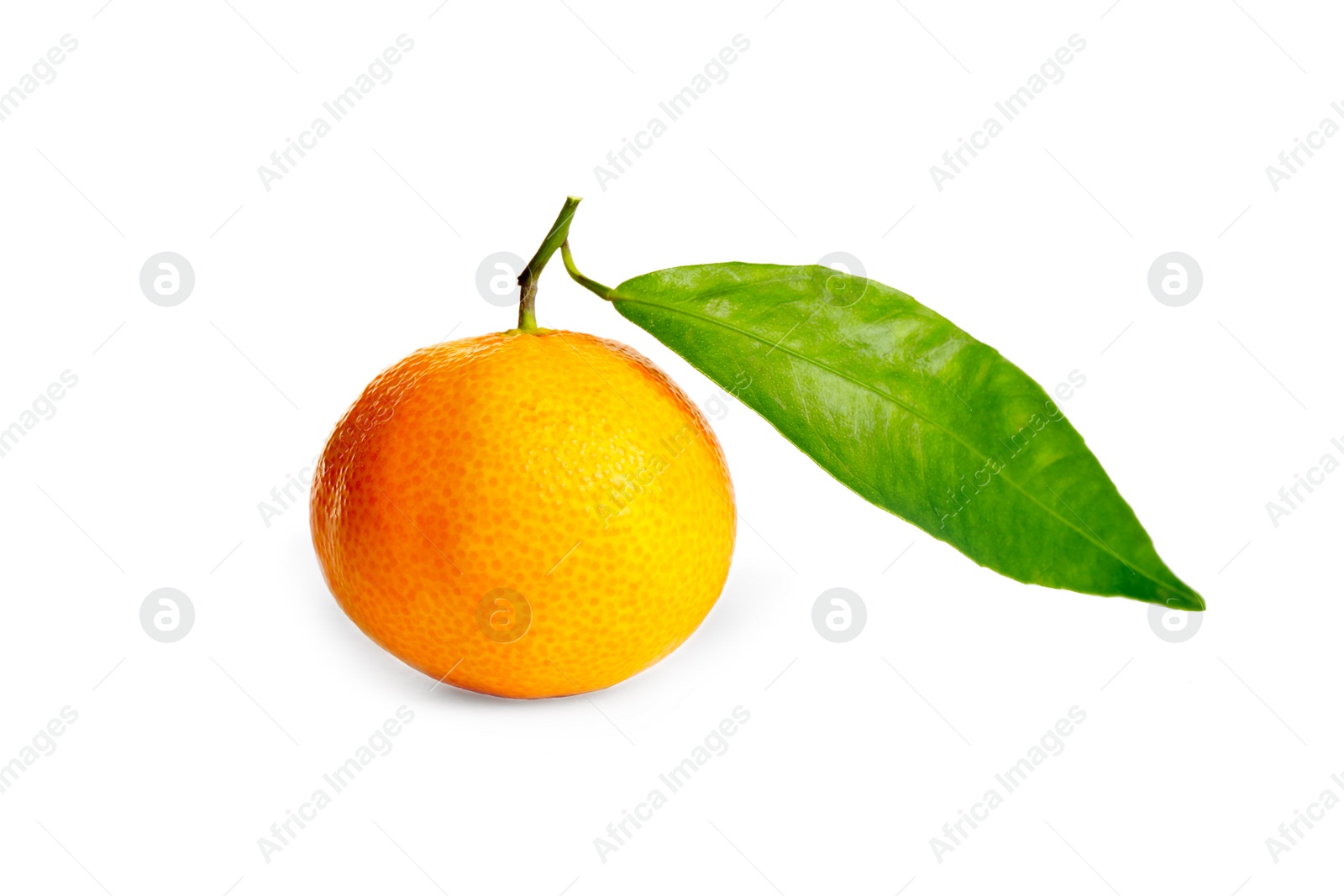 Photo of Fresh ripe juicy tangerine isolated on white