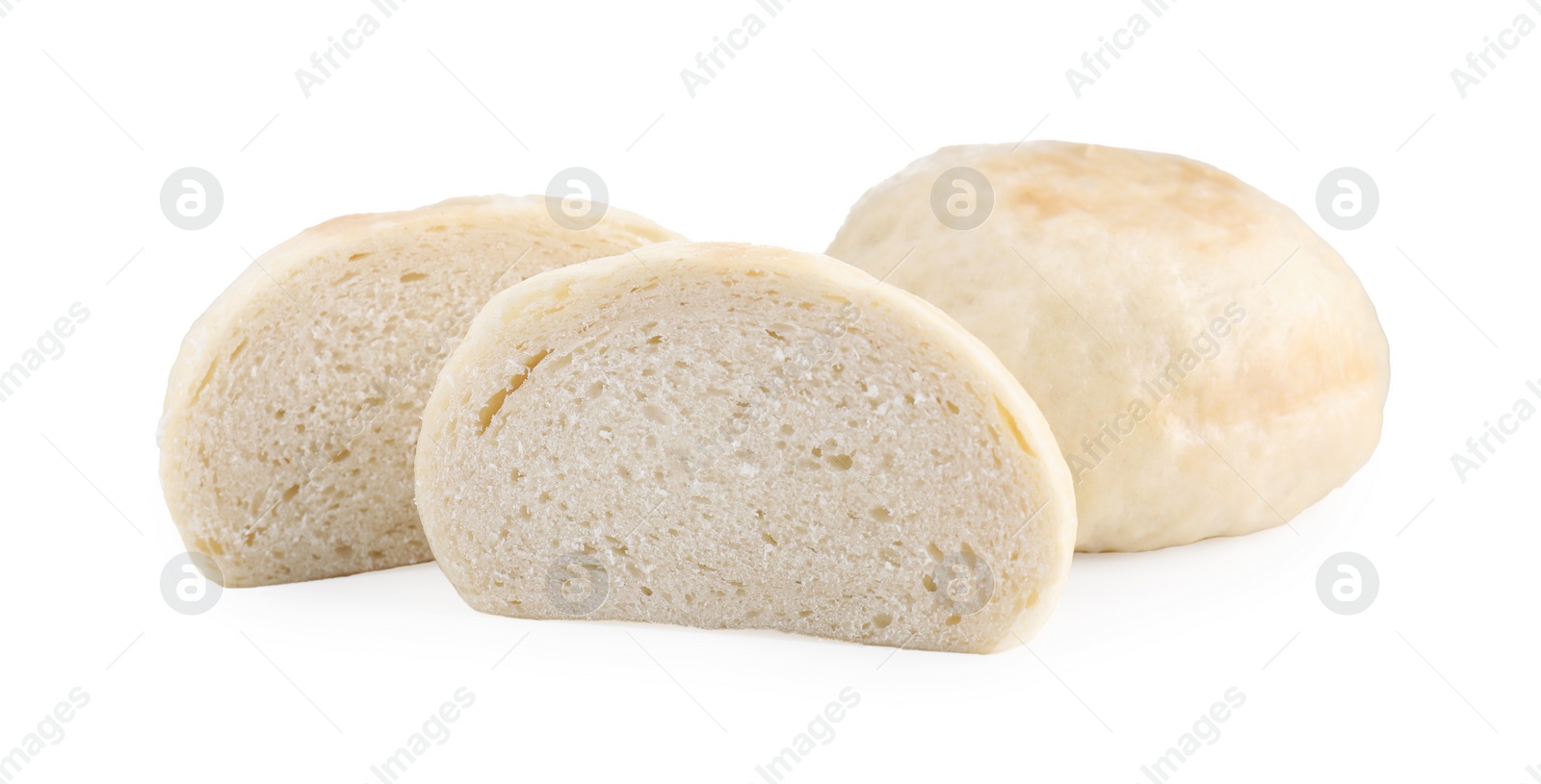 Photo of Delicious chinese steamed buns isolated on white