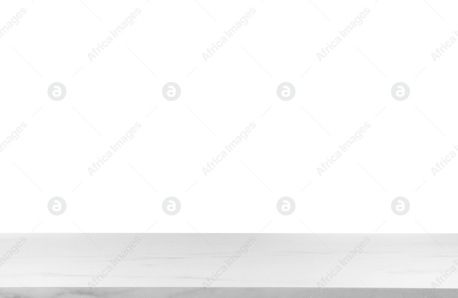 Photo of Empty clean marble surface isolated on white