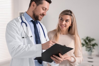 Professional doctor working with patient in hospital