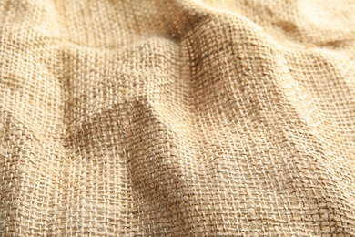 Sustainable natural hemp cloth as background. Fabric texture