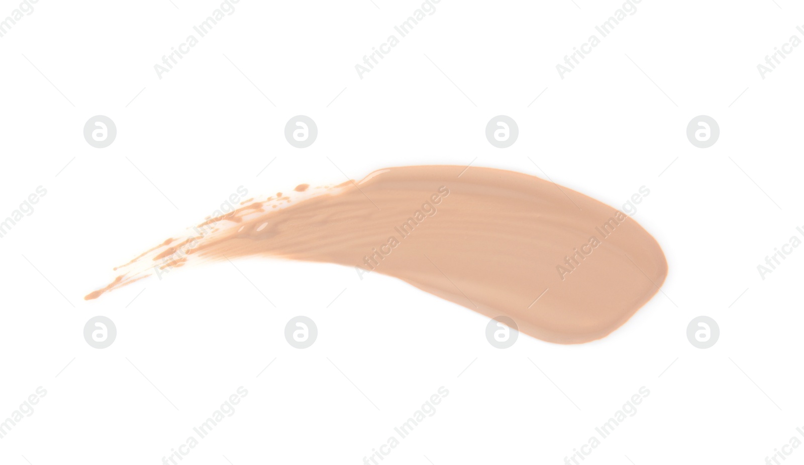 Photo of Sample of liquid foundation foundation on white background, top view