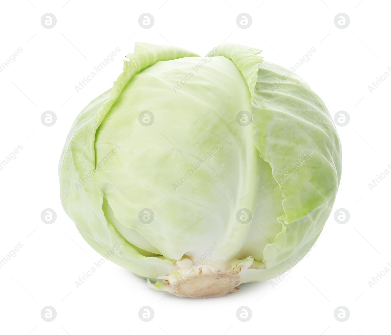 Photo of Whole fresh ripe cabbage isolated on white